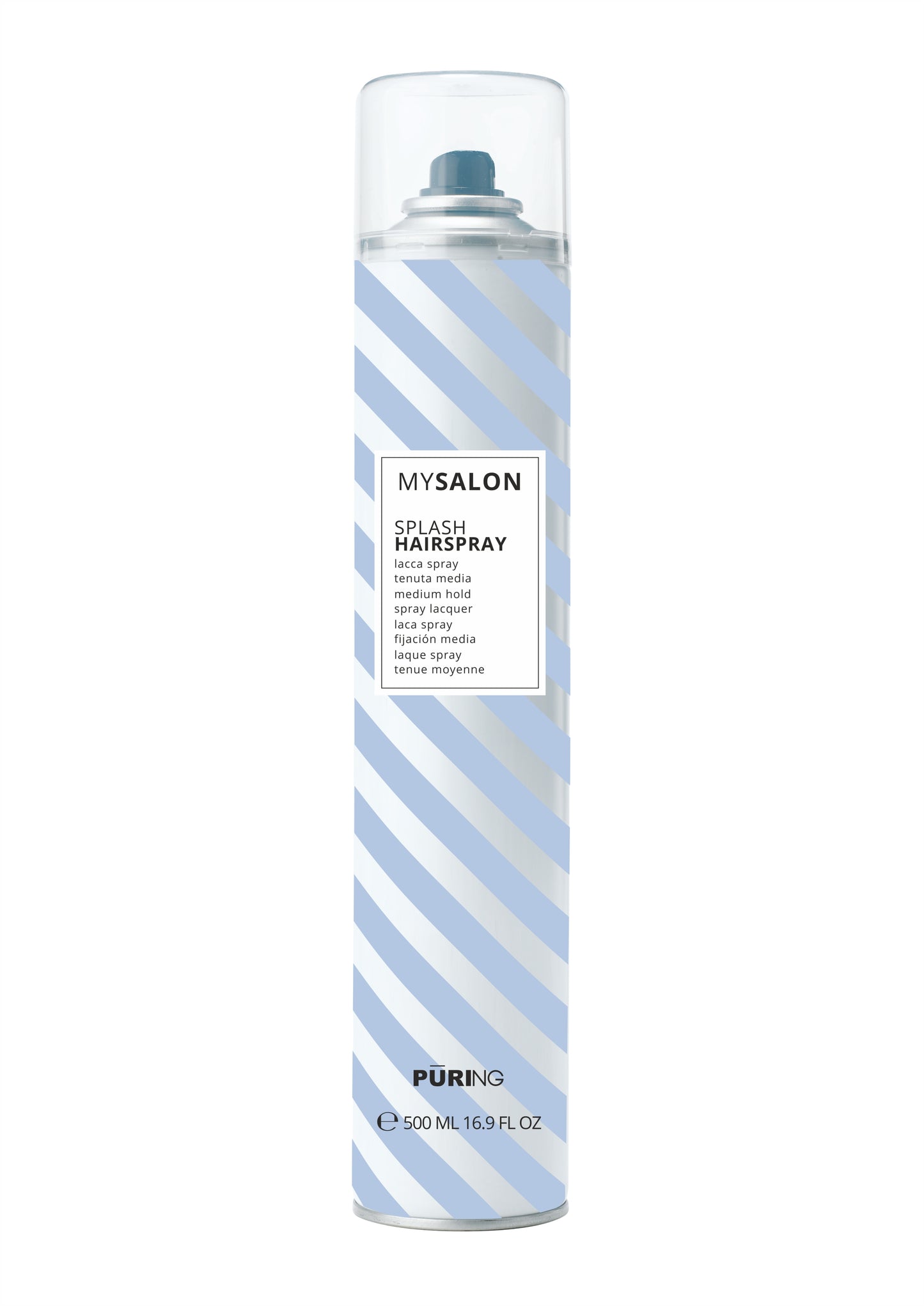 Laca Spray Splash Fixação Suave 500 ml MySalon Puring