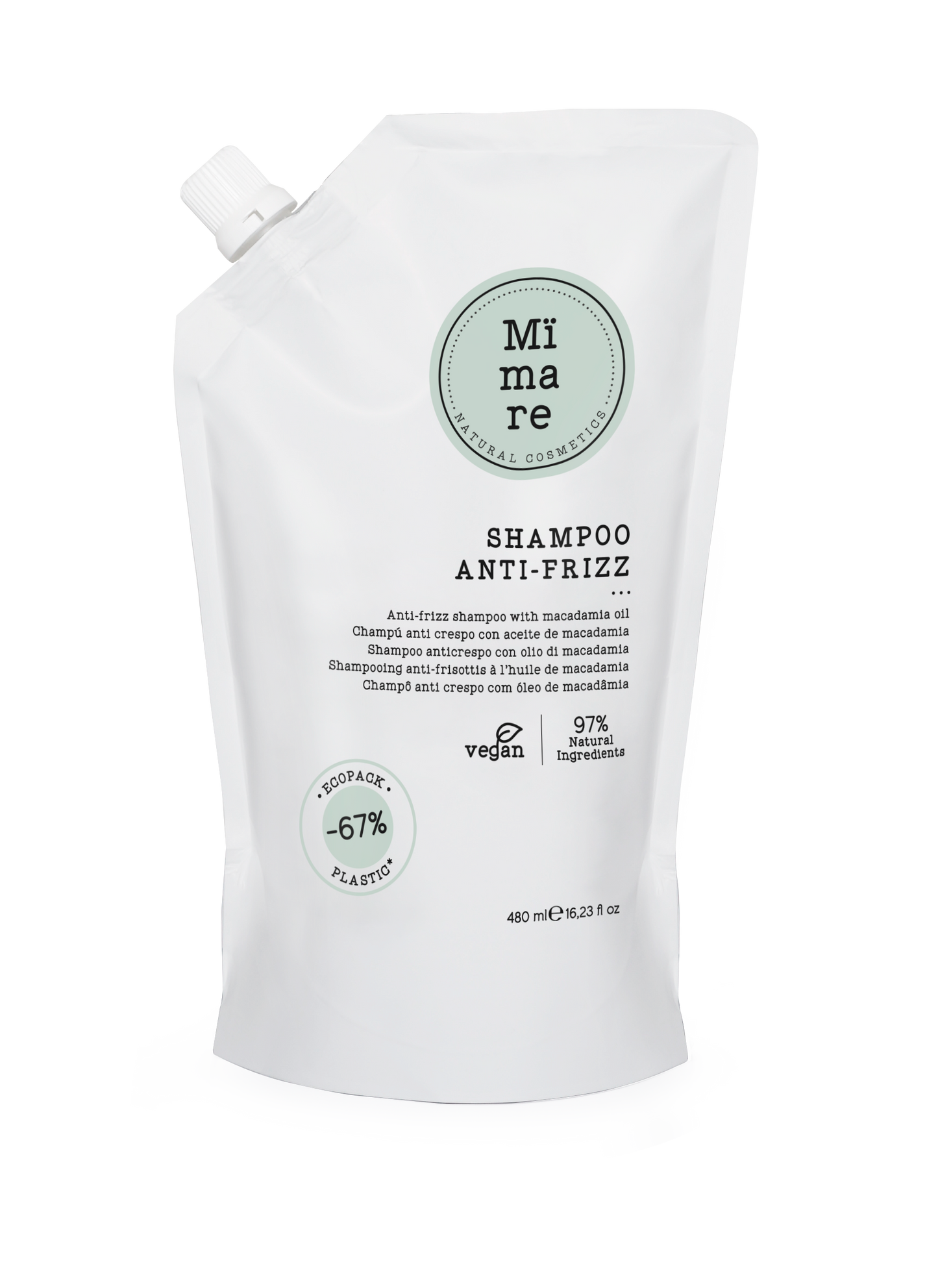 Shampoo Anticrespo com Óleo de Macadâmia Mimare