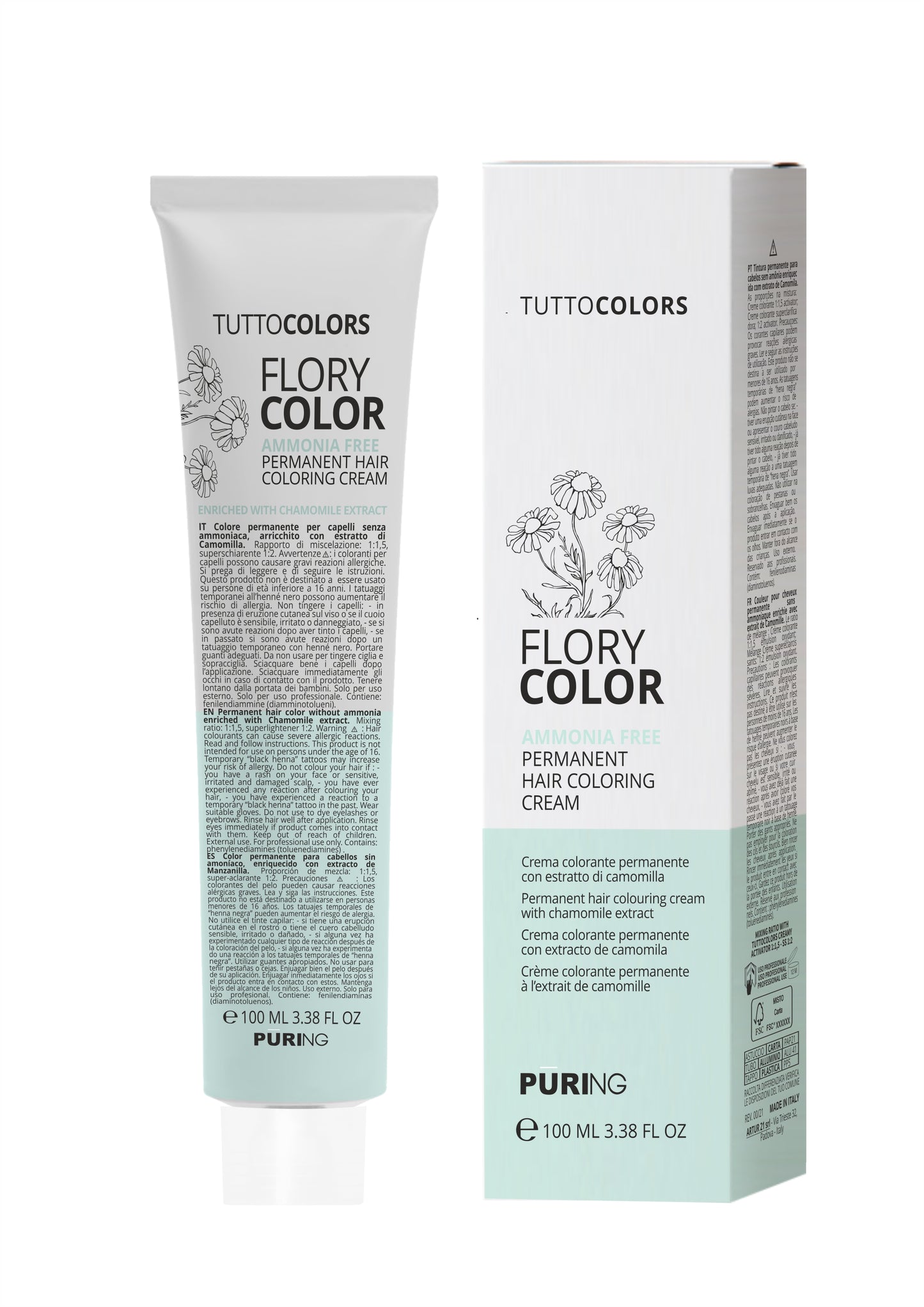 Coloração Permanente Flory Color Tutto Sem Amônia 100ml Puring
