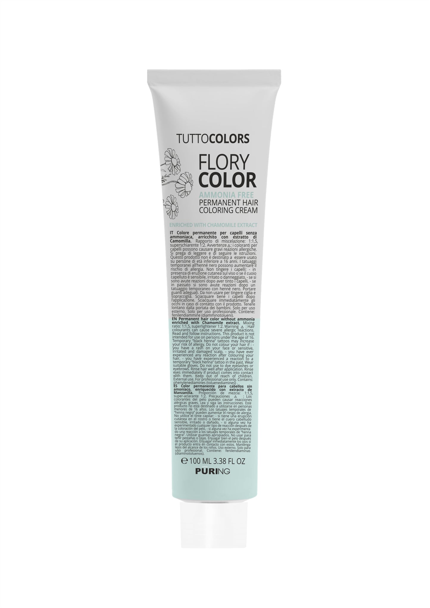 Coloração Permanente Flory Color Tutto Sem Amônia 100ml Puring