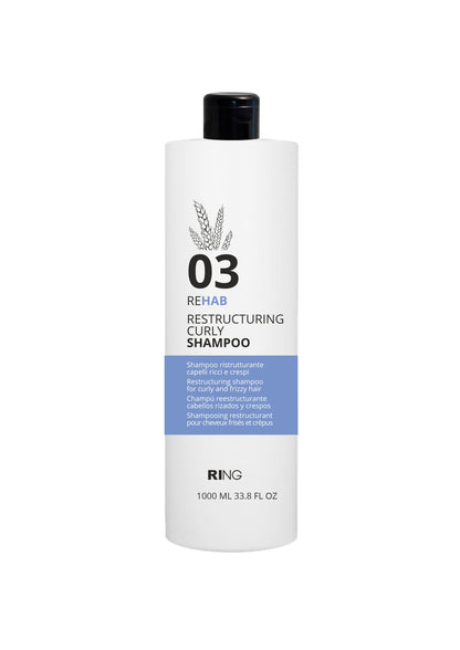 Shampoo Reestruturante Cabelos Encaracolados e Crespos Rehab Puring